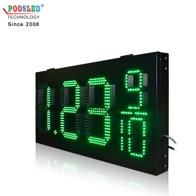 Customized LED gas price screen advertising player 7 segments price display led oil gas station sign with RF remote control