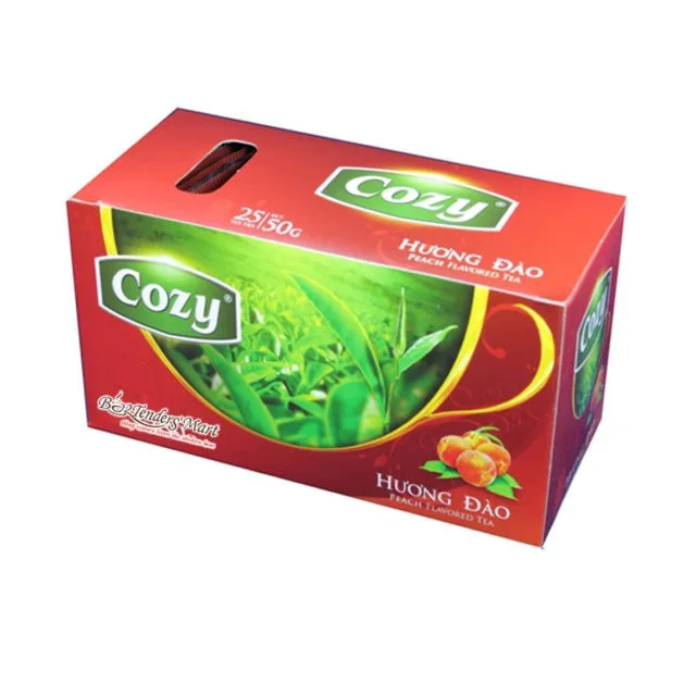 High Quality 100% Natural Peach Flavor Tea 50gr Made in Viet Nam