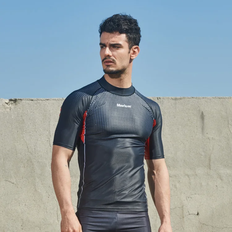 Wholesale OEM Short Sleeve Spf Shirt Sun UV Protection Rash Guard for Men Custom Short Sleeve Rash Guard