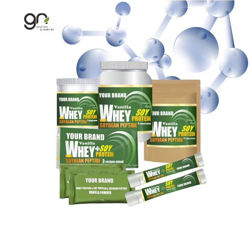 
Vanilla Whey Protein powder with soy protein add to soybean peptide will make you get healthy care and skin care and weight loss 