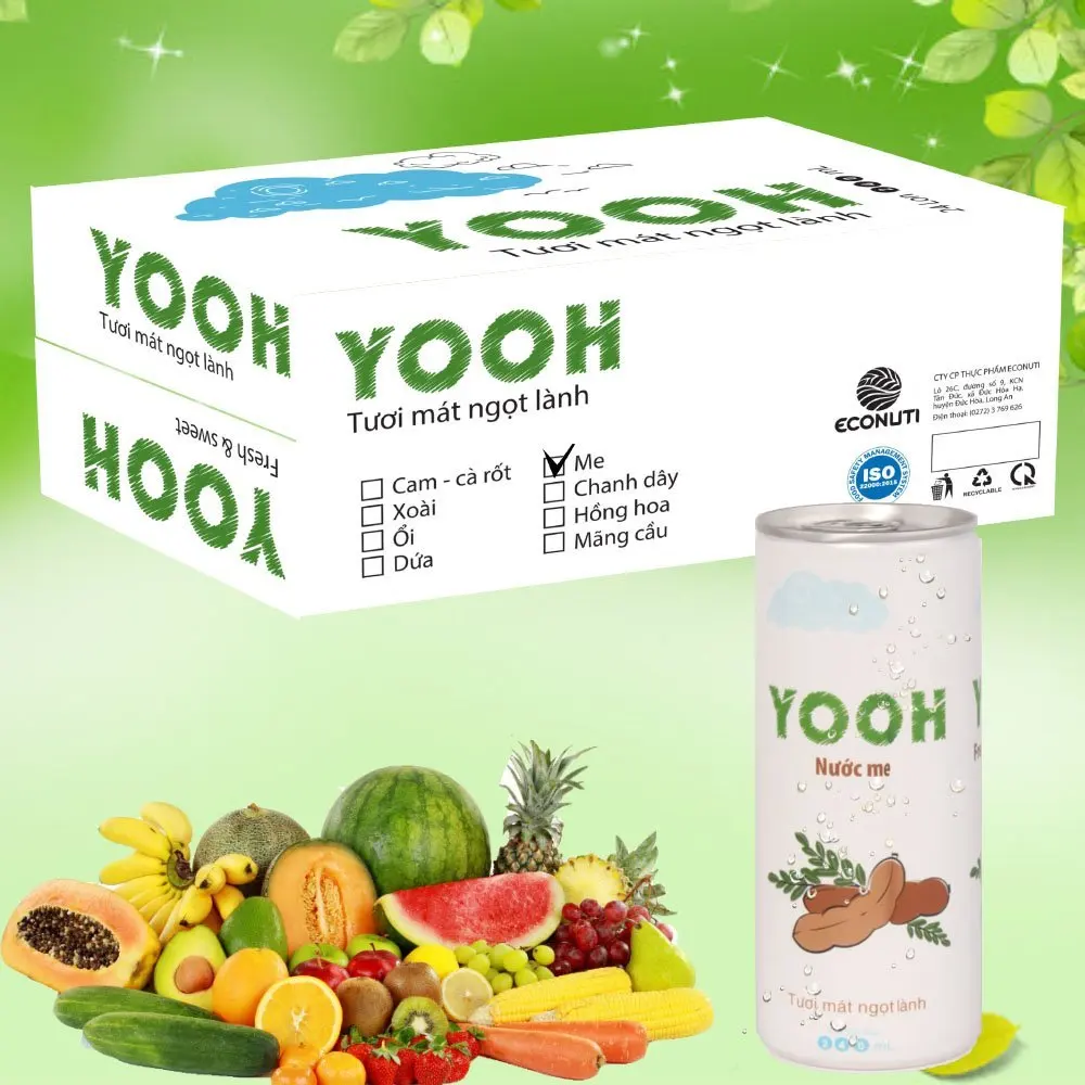 Cool off heat good for health best product Fresh Tamarind Drink Sweet Sopur Flavor 240mL canned