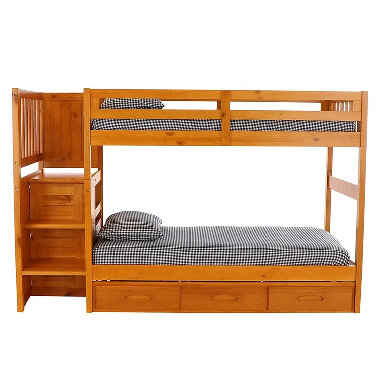 
Bunk beds kids wooden double bed designs with box beds wooden 