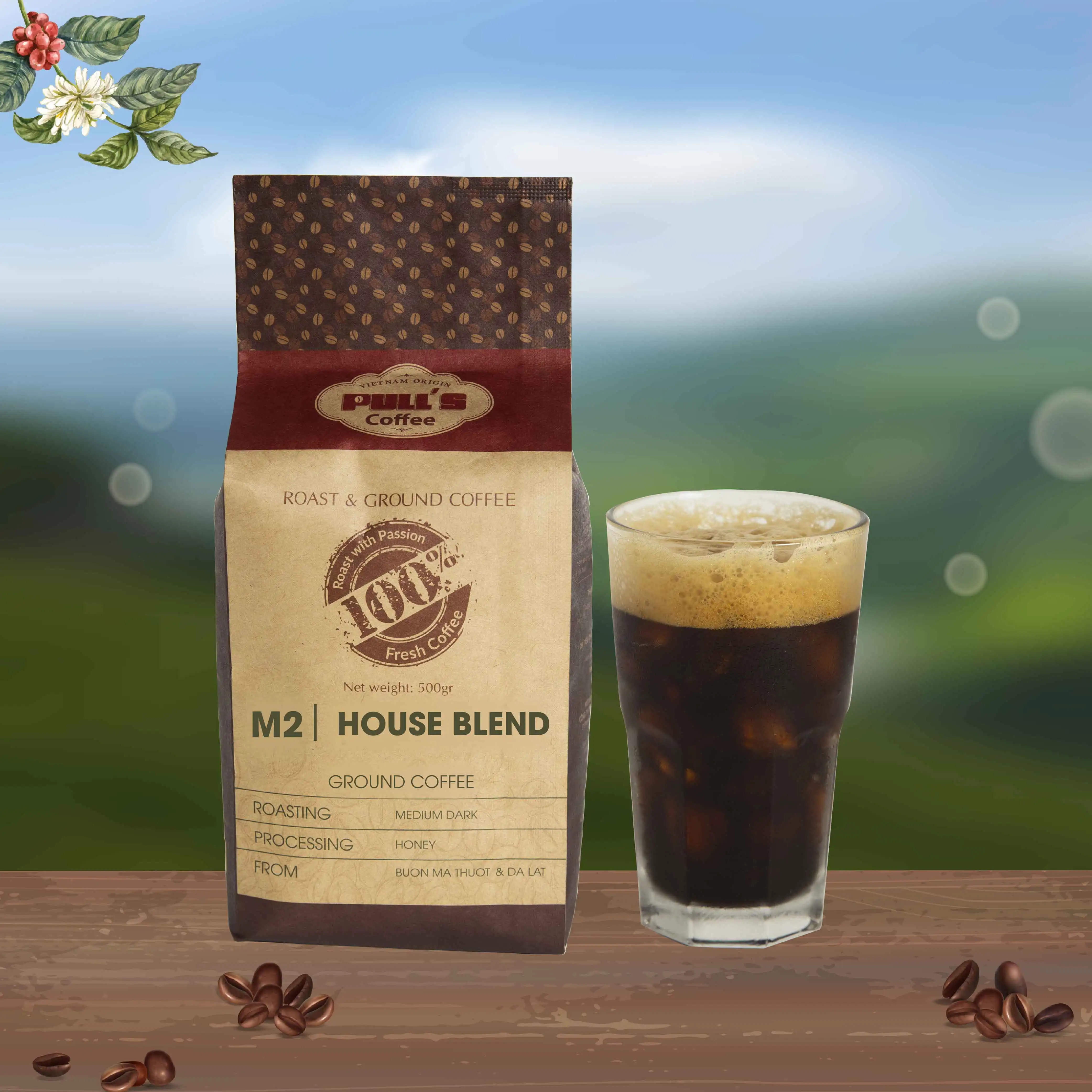 Ground Coffee M2 - 500gr-1kg packed - Drip Coffee From Vietnam