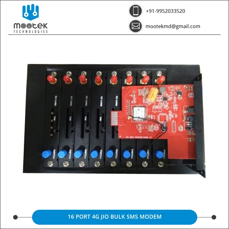 
Best Quality 16 Port 4G Jio Bulk SMS Modem for Appointment Reminders 