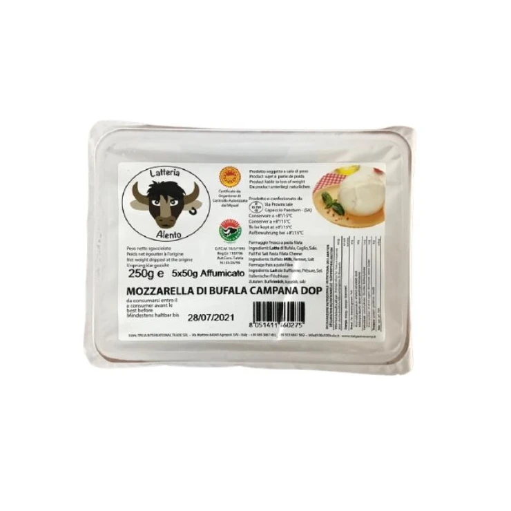 MADE IN ITALY SMOKED BUFFALO MOZZARELLA DOP 250GR FROM CAMPANIA FRESH CHEESE