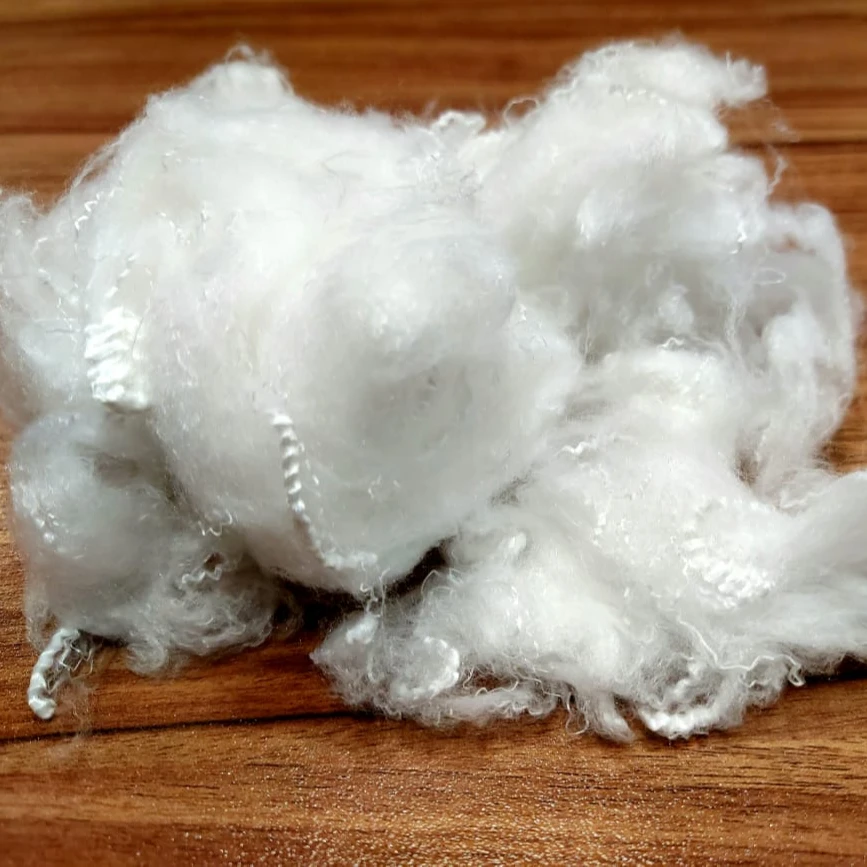 Полутусклый необработанный белый (цельное волокно для прядения)