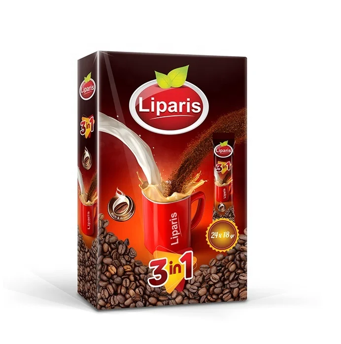 Instant Coffee 3 in 1 Coffee  mix Box Packing