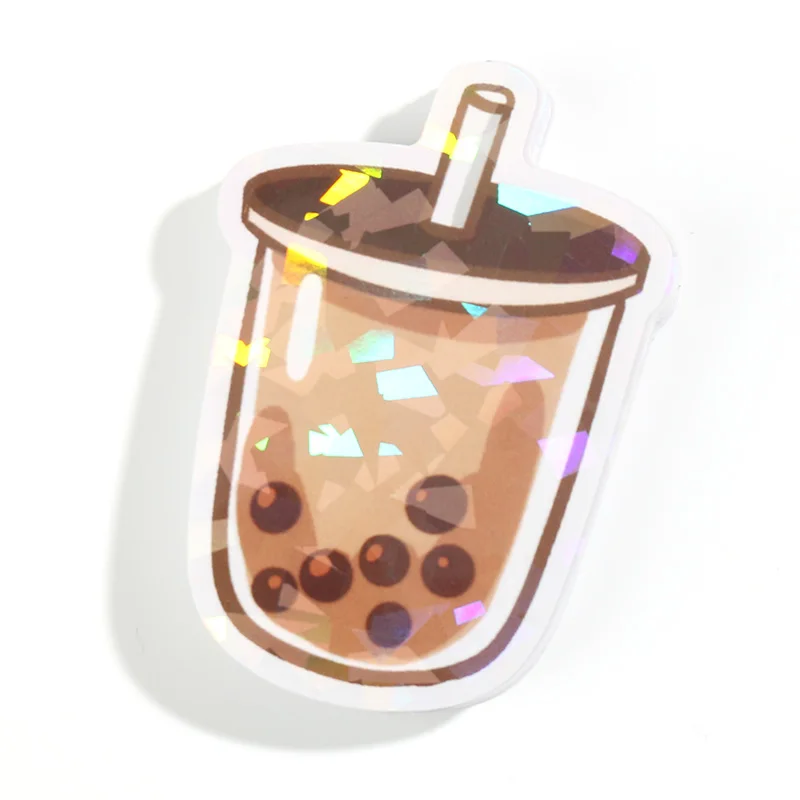 2022 Vograce Custom Cartoon Anime Waterproof Holographic Die Cut Stickers Pu Sticker