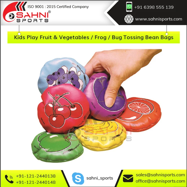 Best Quality Widely Selling Soft Fruit & Vegetables / Frog / Bug Kids Play Educational Toys Tossing Bean Bags at Wholesale Price