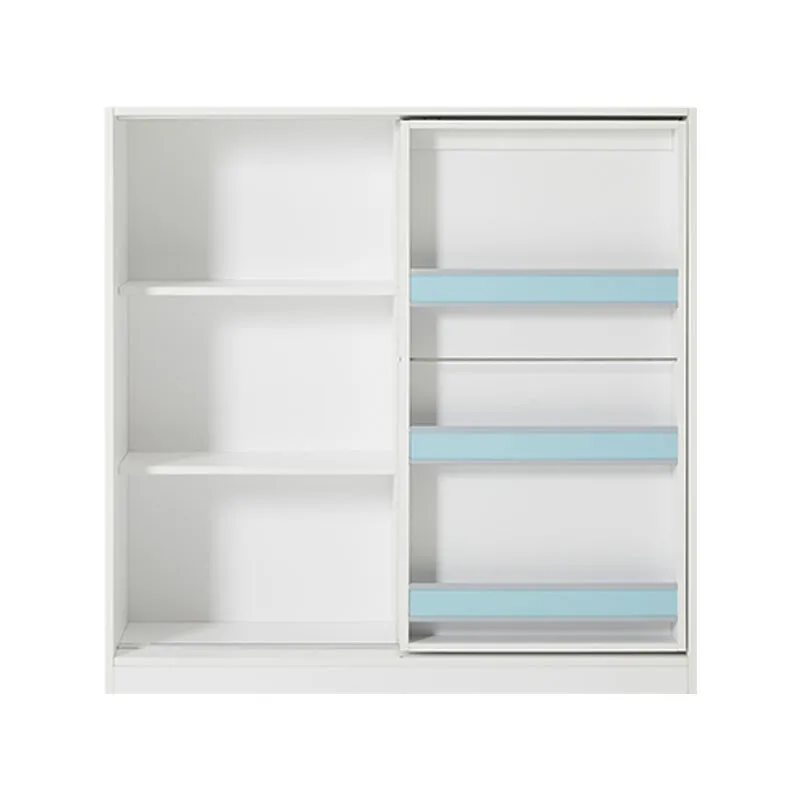 
2M2KIDS Wood Kids Cupboard with Large Storage Kids Book Shelf Children Cabinet Toys Storage with Large Space 