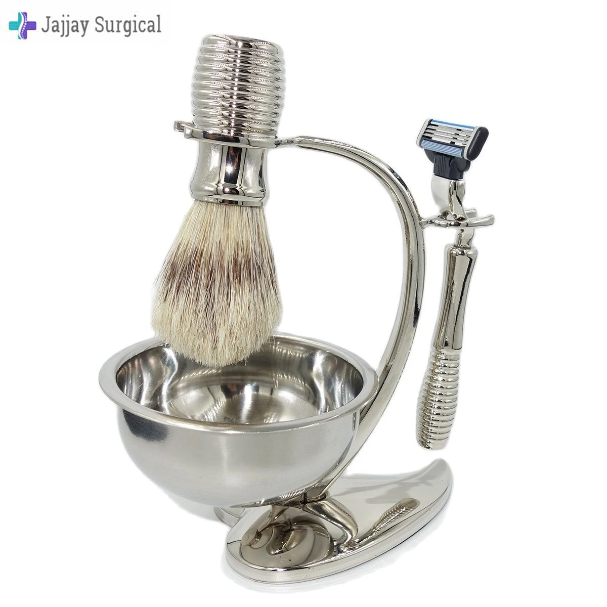 Wholesale Nylon Hair Brush Stainless Steel Shaving Bowl And Brush