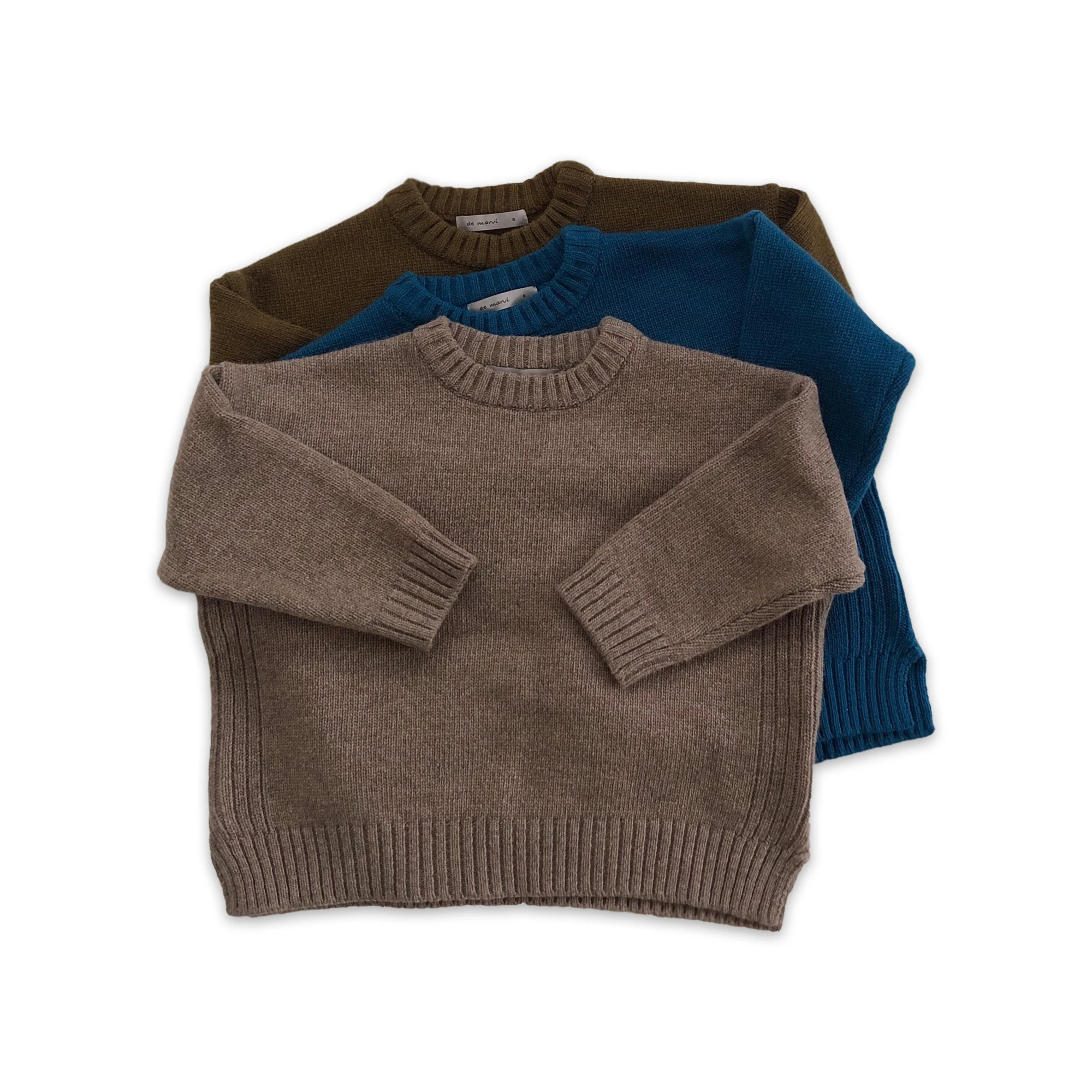 DE MARVI Baby Children Cashmere Pullover Wool Knit Sweater Kids Toddler Winter Clothes OEM Wholesale MADE IN KOREA