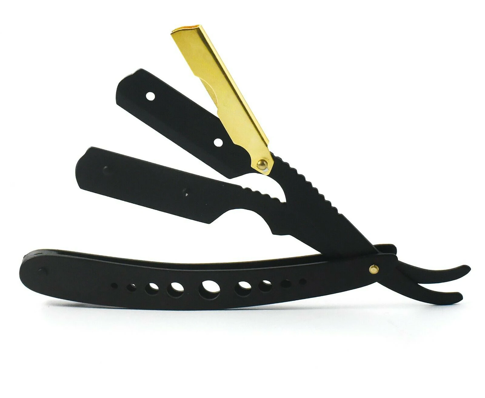 Barber Hair Shaving Razor professional Straight Single Edge Folding Black Steel Handle Shaving Knife Razor Cut Throat