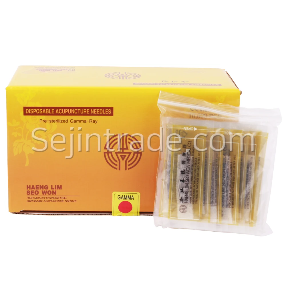 
16x7mm HAENGLIM Stainless Steel Korea Hand Acupuncture Needles, Disposable Sterile Sujok Needle, Pouch Package (10,000 PCS/BOX) 
