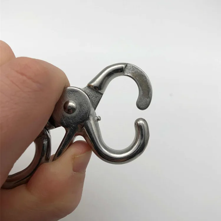Pet dog leash hook stainless steel trigger swivel snap carabiner hook