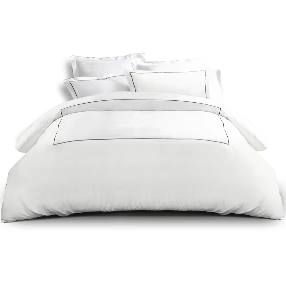 Affordable Unique white Barata Embroidery Microfiber Set Duvet Cover wholesale 100% premium quality with customization