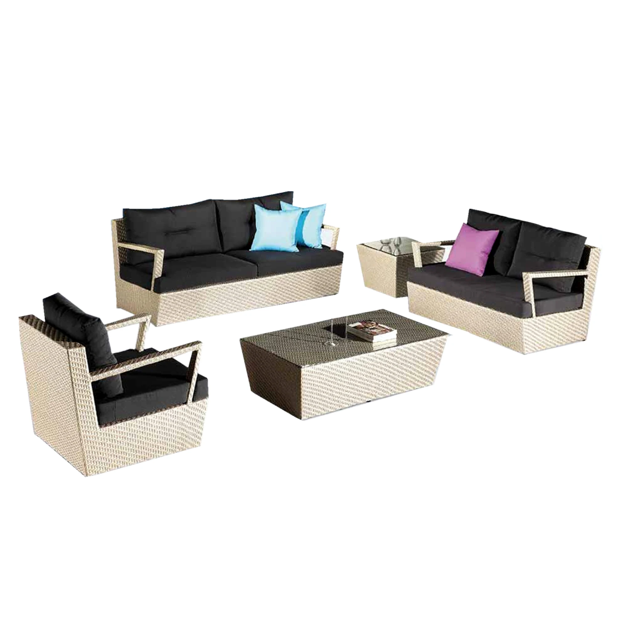 new arrival rattan patio sofa sets good quality powder coated aluminium handmade frame garden outdoor sofa sets