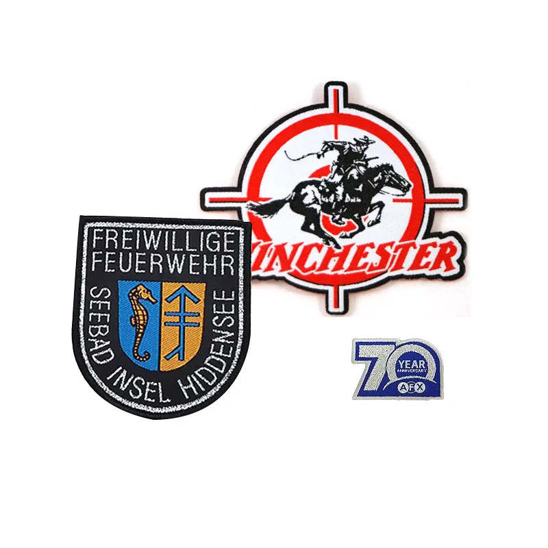 sport clothing football jersey name woven flocking patch