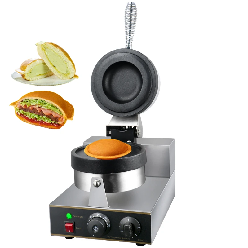 Korean Commercial ufo Burger Shaper Hamburger Maker Heated Toast a Icecream Gelota Panini Gelato Ice Cream Burger Press Machine