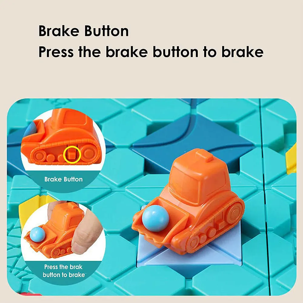 46PCS Kids Plastic Intelligence DIY Toys Road Builder Puzzle Maze Track Car Educational Building Blocks Toys