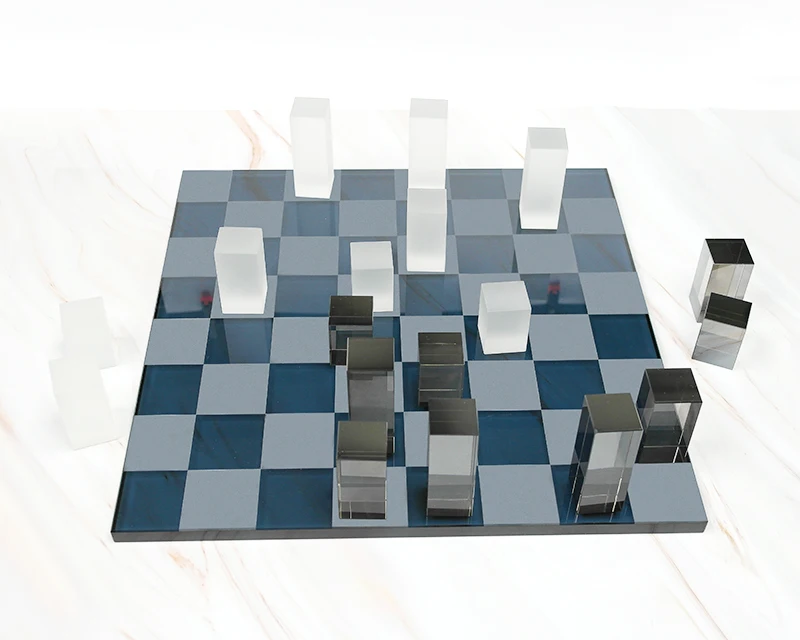 Шахматный набор из хрустального материала Современное украшение шахматная