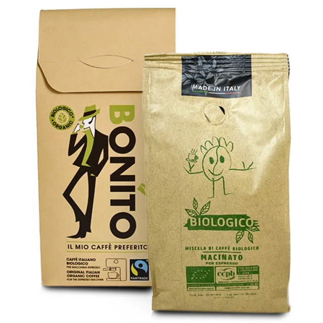 Organic Certified Coffee Arabica and Robusta Roasted in Italy Artisan Coffee Roaster for Espresso Maker