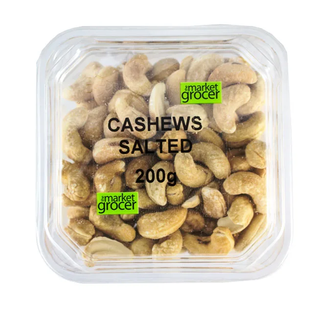 Premium Australian Healthy Snack Market Grocer Cashews Salted/Unsated 90g