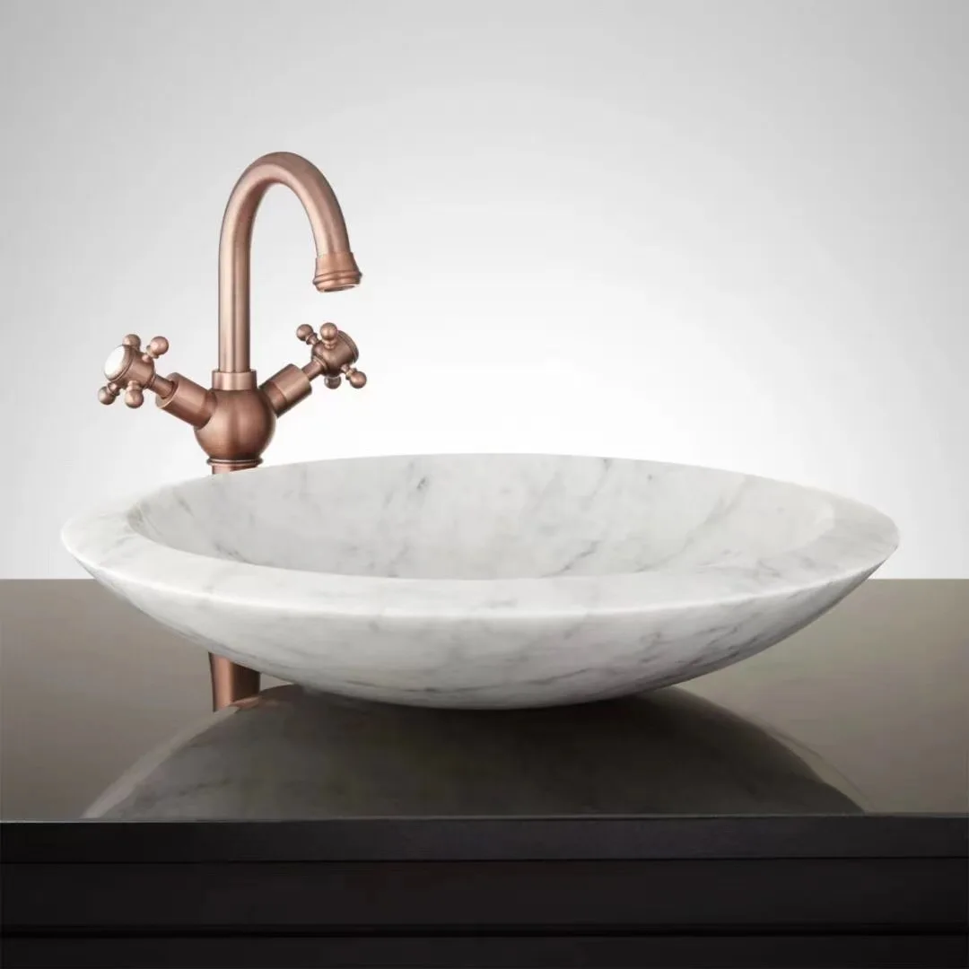 hot sale and popular white marble sink new design customized size white sink basin washing bowl