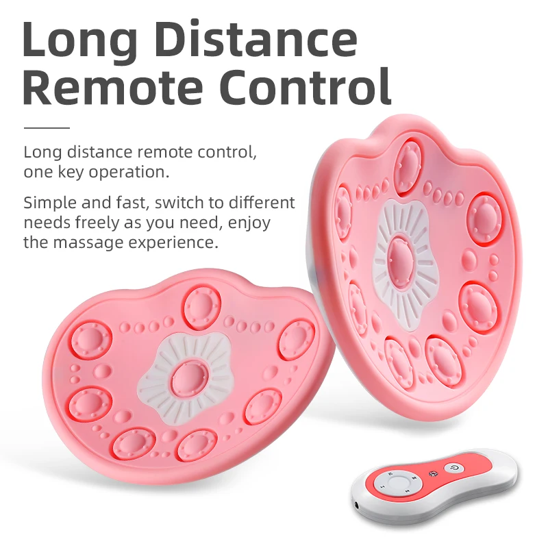 2022 Cordless Breast Massager Women Breast Enlargement Pad Rechargeable Lady Chest Enhancer Nipple Stimulator Vibrator Bra Pad