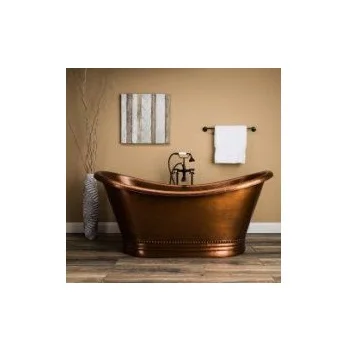 66 Inch Copper Bath Tub Nickel Inside Copper Outside