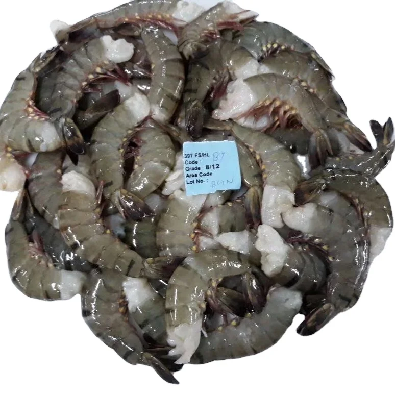 HLSO Замороженные Черные Тигровые Креветки без головы замороженные упаковочные