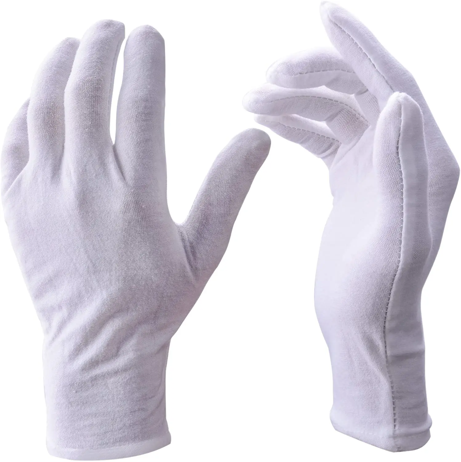 OEM Custom Marching Band White Cotton Gloves Ceremony Cotton Gloves Good Quality Cotton Safety Gloves by Canleo International