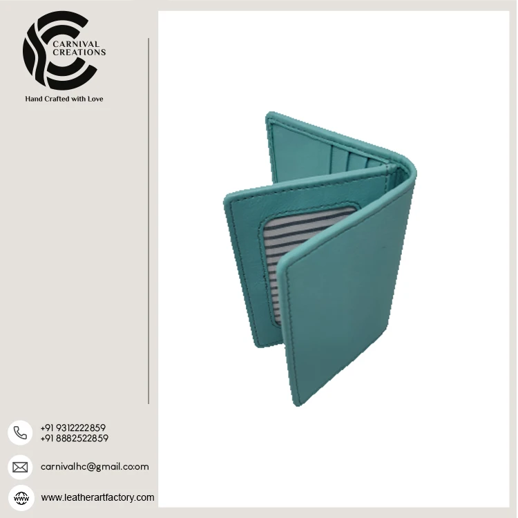  Индийский поставщик из 100% натуральной кожи тройного сложения Лучшие кошельки для карт мужчин
