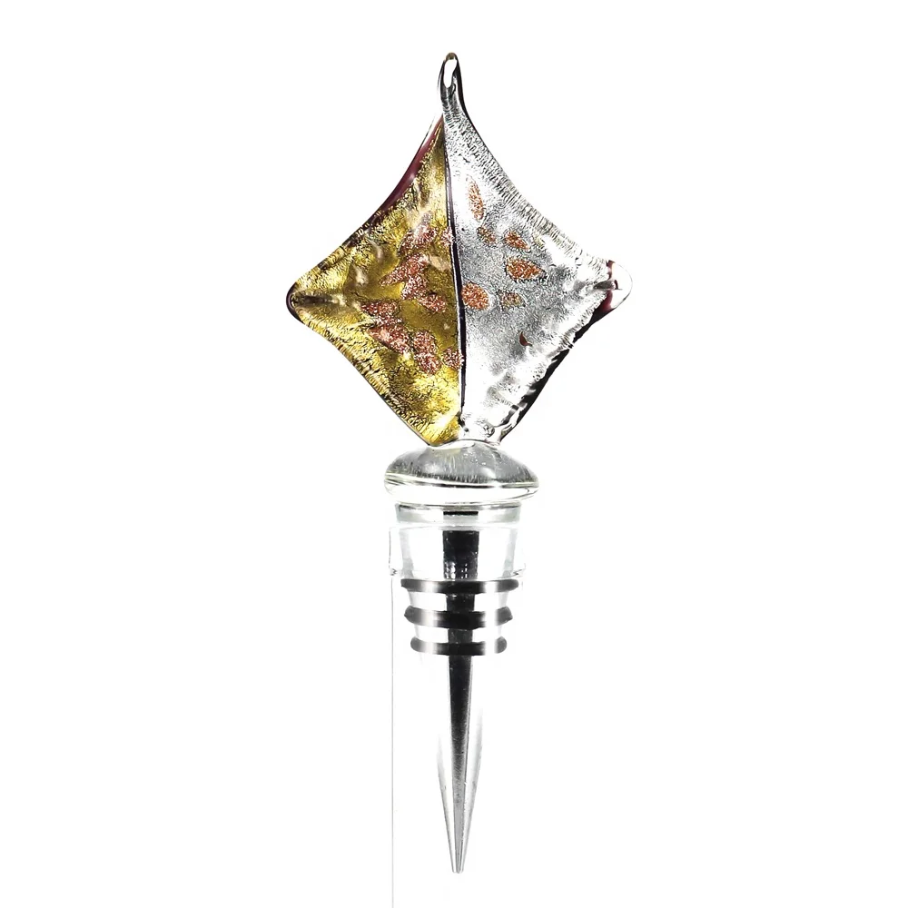 Handcraft Murano Art Glass Wine Bottle Stopper Teardrop Wine Stopper