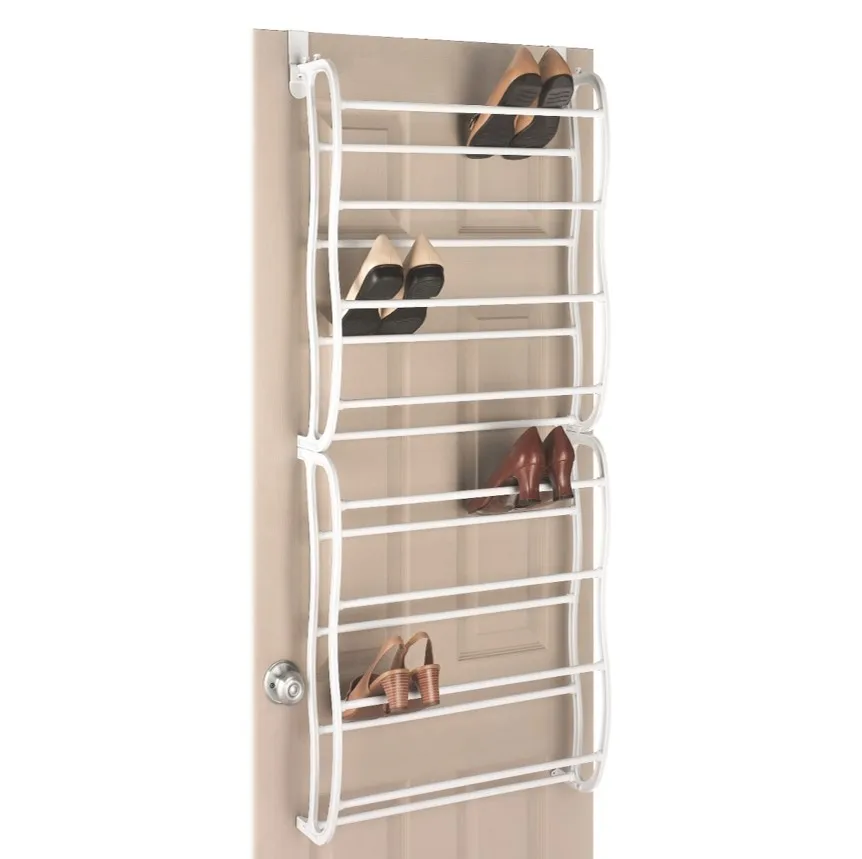 Специальная нескладная стойка с металлическим порошковым покрытием и пластиковой рамой, 24 пары, стойка для обуви для дома