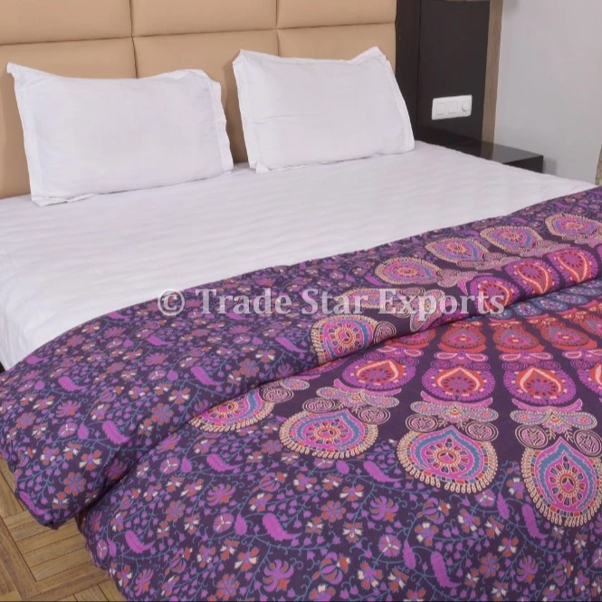 Этническое одеяло Doona, покрывало с индийской мандалой, пододеяльник в стиле бохо, покрывало на плечо