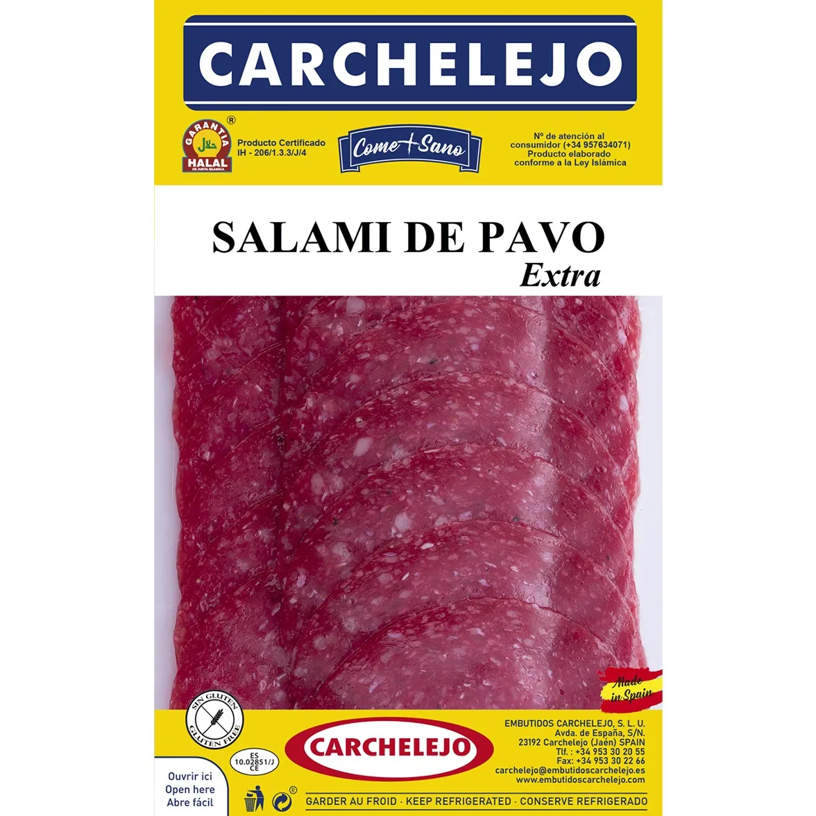 HALAL SLICED SPANISH TURKEY SALAMI 80gr