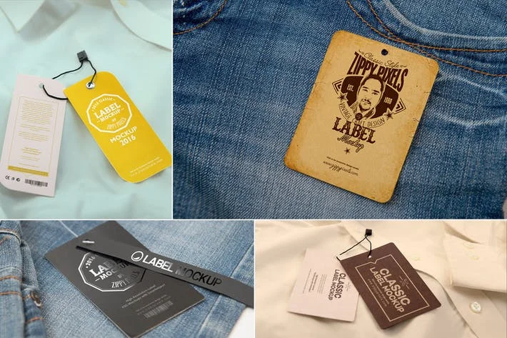 High Quality Custom Brand Printed Die Cut Hang Tags Design Color Label From Vietnam Machine