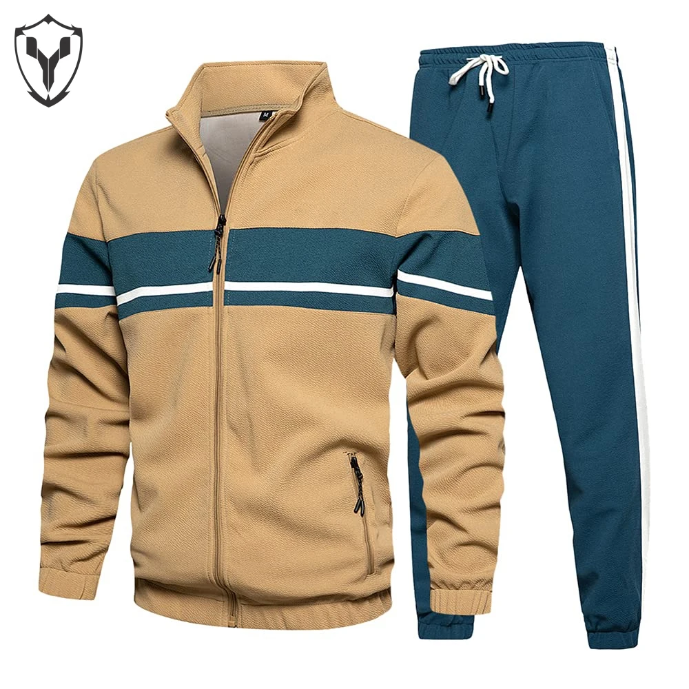 Yellow And Black Fully Sublimation Custom Logo Team Name Label Printed High Quality Polyester Cotton Casual Winter Tracksuit Men