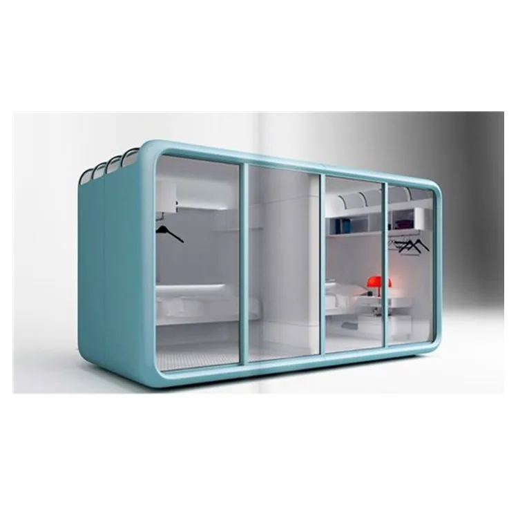 OEM Fashion Design House Prefab  Call Booth Sound Proof Prefab Homes House  Office Telephone Booth For Sales Log Cabin Kits