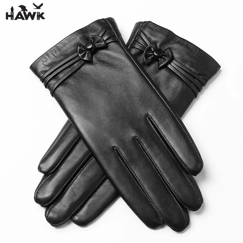 New Design Winter Fashion Dressing Touch Screen Genuine Leather Gloves From Pakistan Latest Customized Design