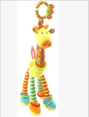 
2020 Baby plush toys kids giraffe toys Newborn plush ring Bed hanging bell holding toys 