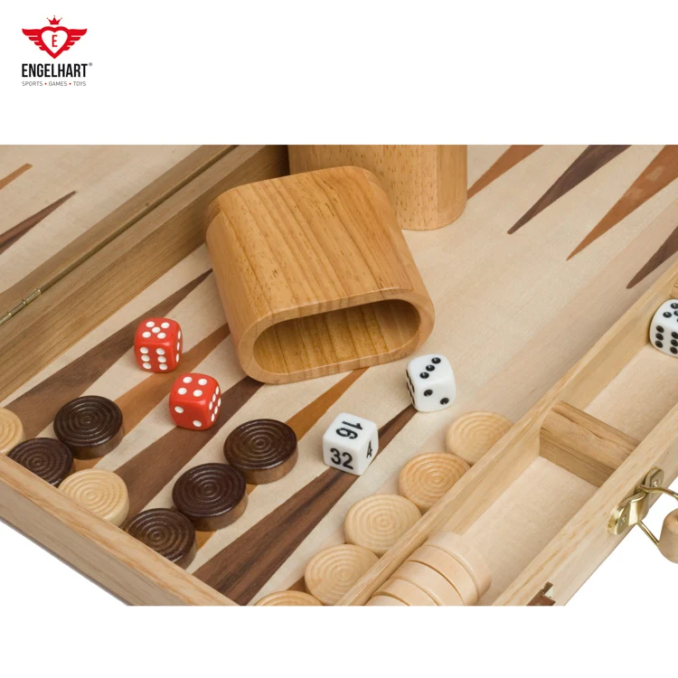 Longfield Games - Premium Quality Wooden backgammon jacquet chaquete 15 inch inlaid Board Games Recreational Educational