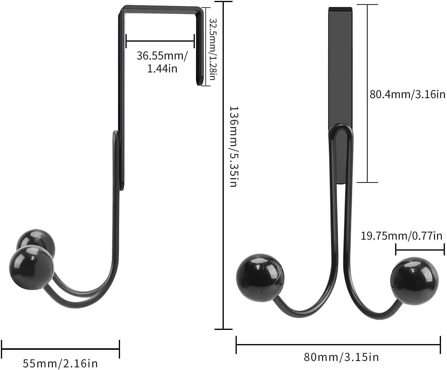 Двойная Вешалка на дверь крючки металлические двойные вешалка для полотенец пальто халата одежды шляп