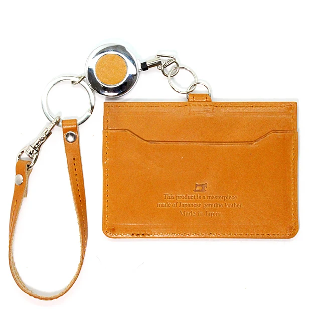 [ TOCHIGI LEATHER ] ID Card Case with Neck Strap - made in Japan