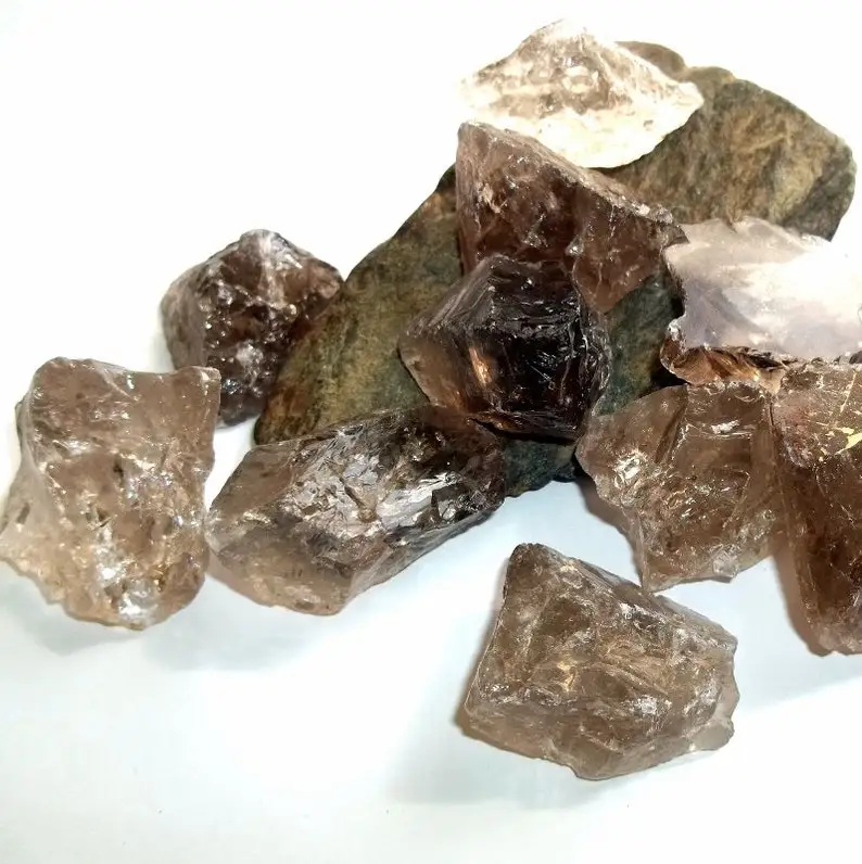 Natural rock smoky crystal quartz rough stone pieces raw crystal quartz