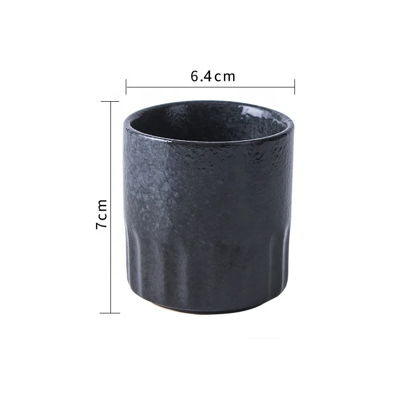 Chinese Ceramic Coffee Cup Japanese Yunomi Tea 100ml Handleless Mug for Matcha Green Latte