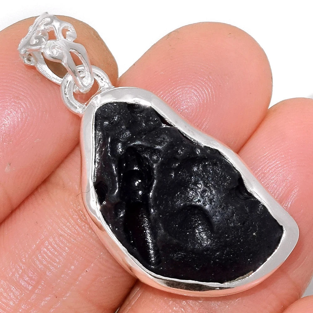 100% Natural Tektite From Tibetan / genuine & Top Class Tektite Pendants, 925 Silver Tektite Jewellery Wholesale , Jaipur