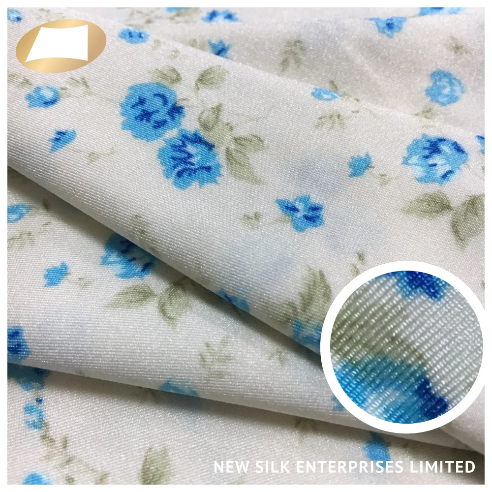  High elastane 78 polyamide 22 lycra elegant flower printed shinny look fabric for