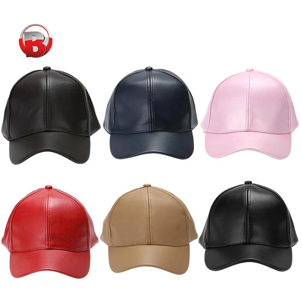  Бейсболка из чистой кожи для мужчин и женщин теплые черные кепки осенняя Кепка